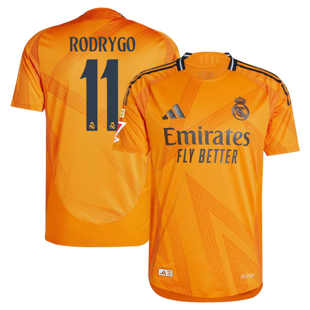 #11 Rodrygo Real Madrid 2024/25 Away Match Jersey - Orange