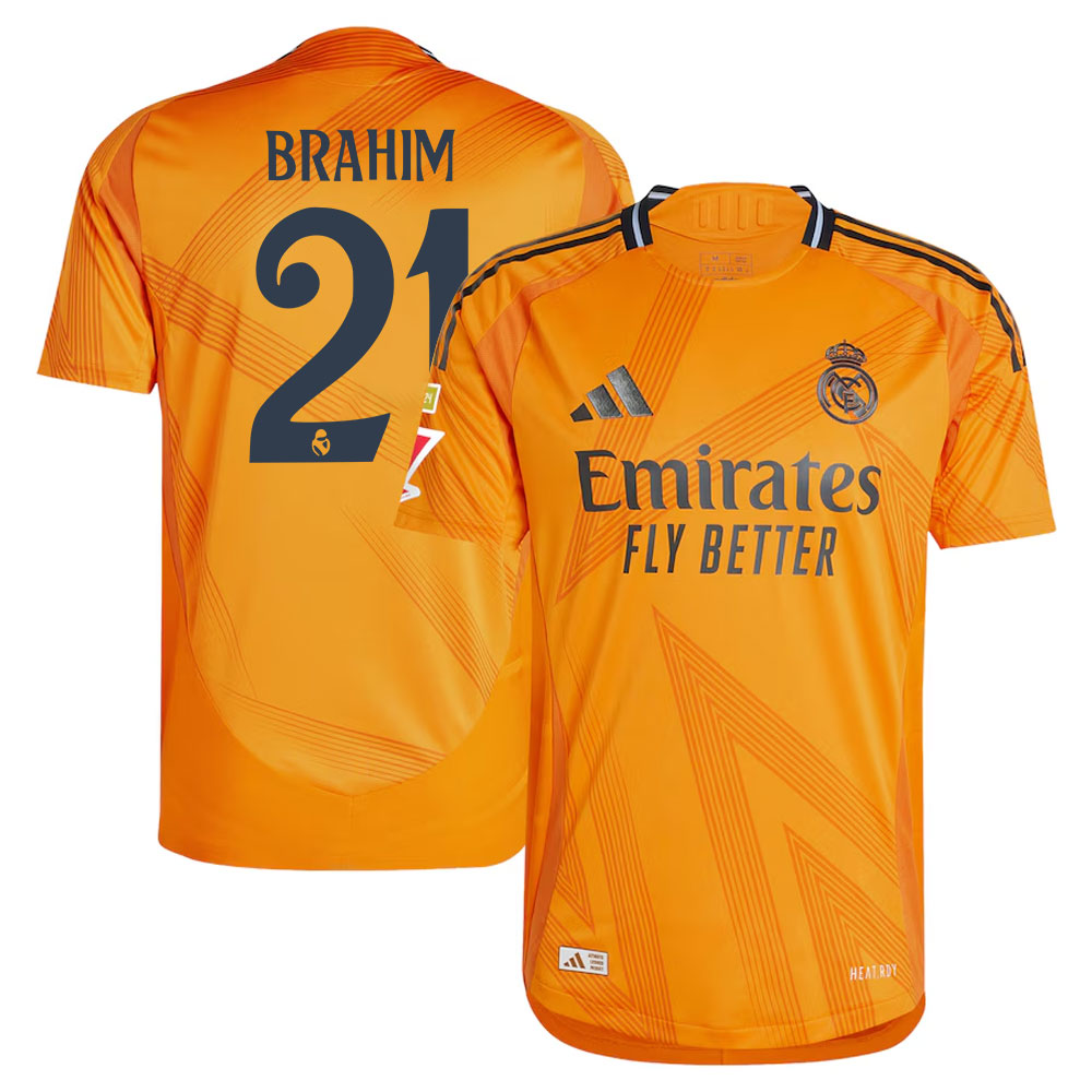 #21 Brahim Diaz Real Madrid 2024/25 Away Match Jersey - Orange