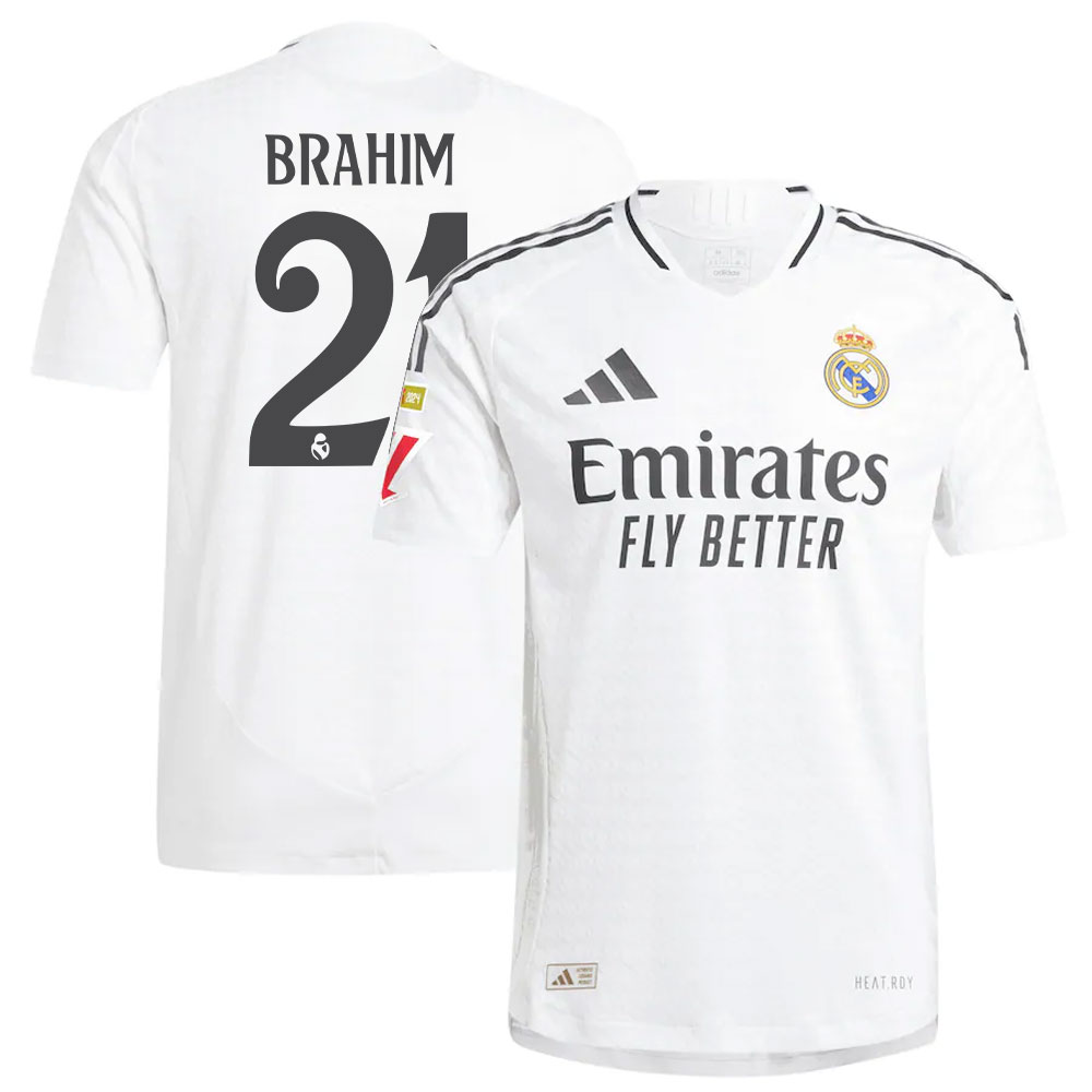 #21 Brahim Diaz Real Madrid 2024/25 Home Match Jersey - White