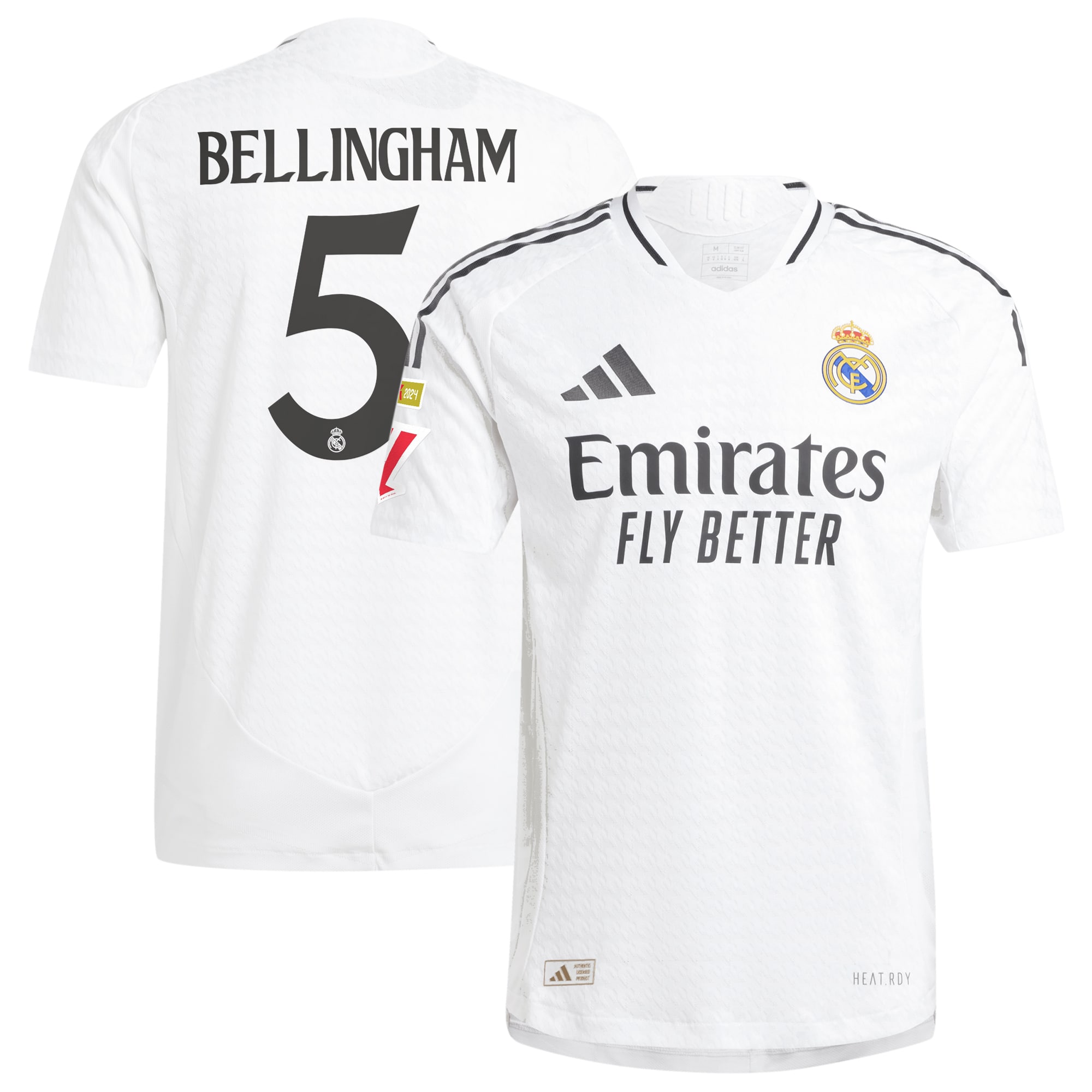 #5 Jude Bellingham Real Madrid 2024/25 Home Match Jersey - White