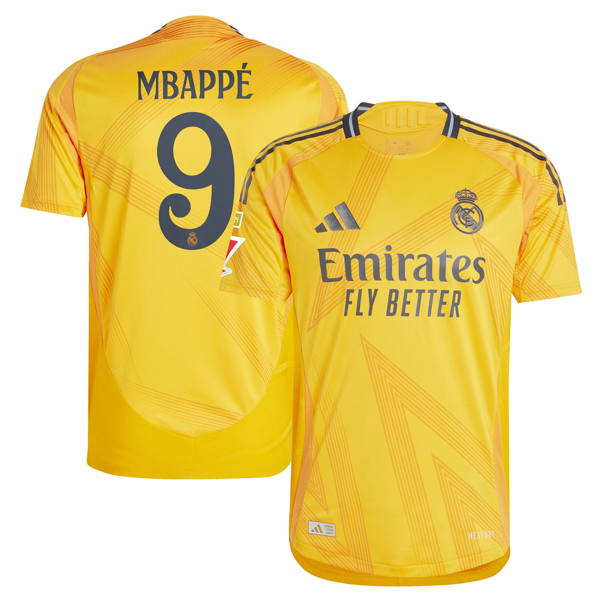 #9 Kylian Mbappe Real Madrid 2024/25 Away Jersey - Orange