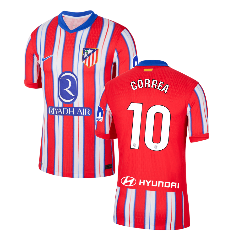 Ãngel Correa 10 Atletico de Madrid 2024-25 Home Match Jersey - Red