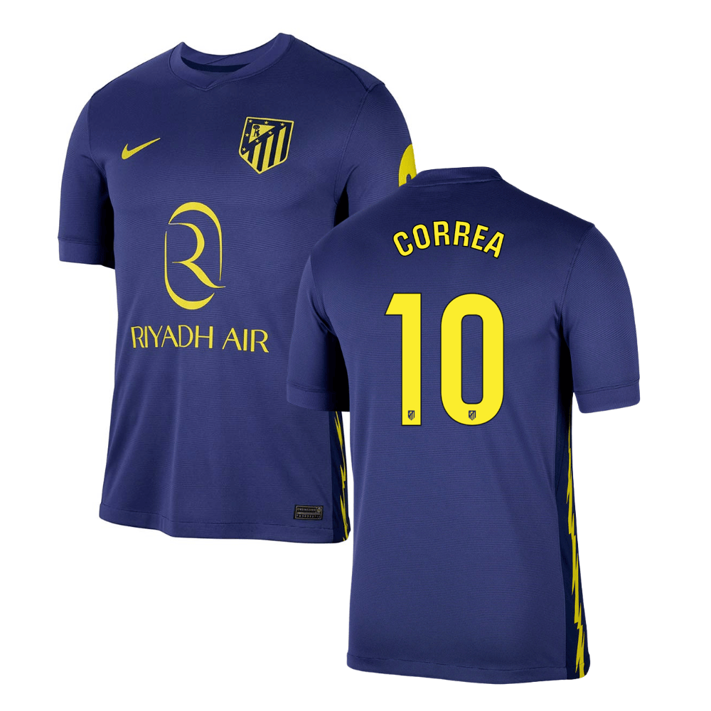 Ãngel Correa 10 Atletico de Madrid 2025-26 Away Match Jersey - Navy