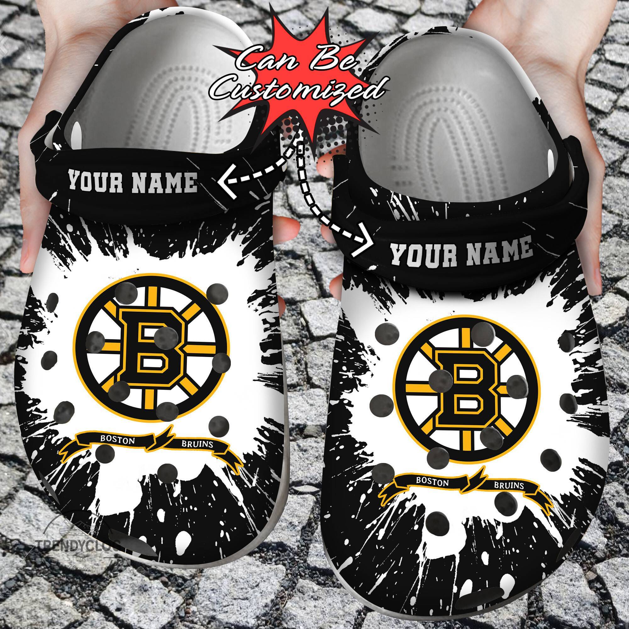  Bbruins Team Nhl Crocs Shoes All Size 
