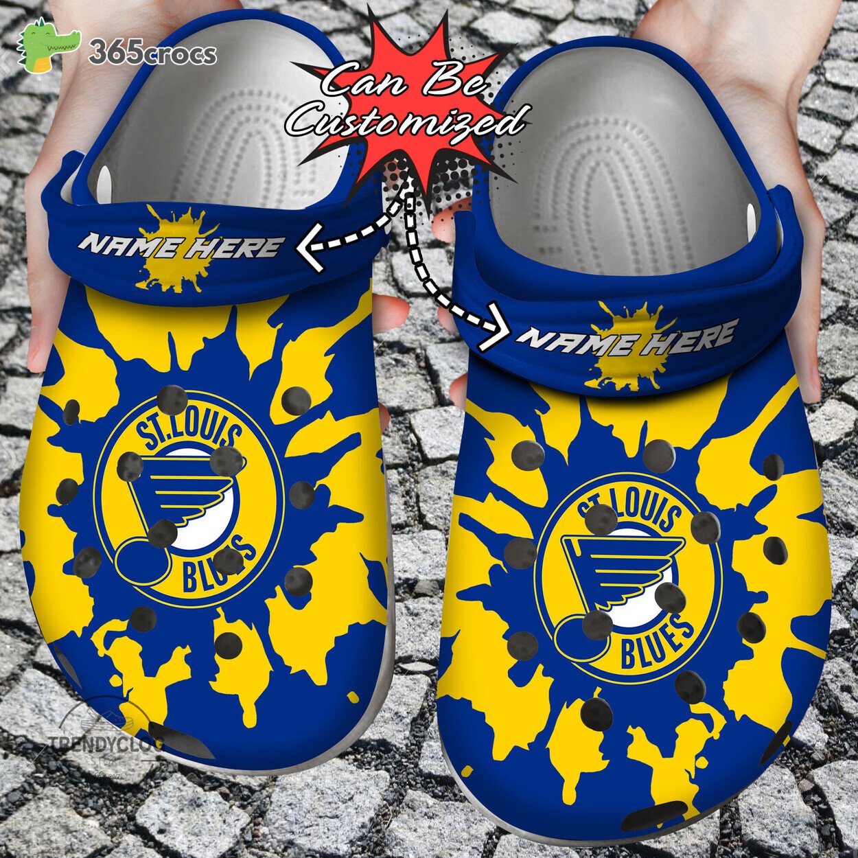  St. Louis Blues Color Splash Nhl Clog Shoes