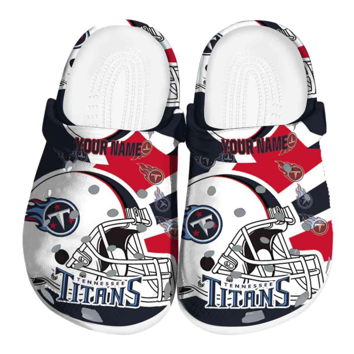  Tennessee Titans NFL Football Helmet Crocs Clog
