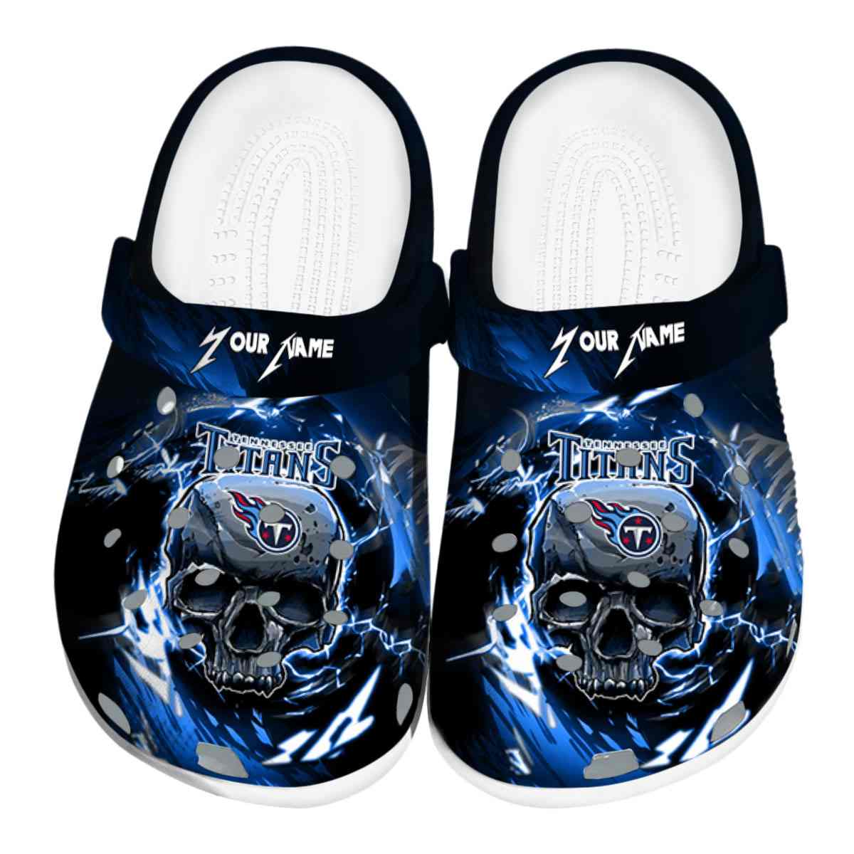  Tennessee Titans NFL Gothic Skull Crocs Clog