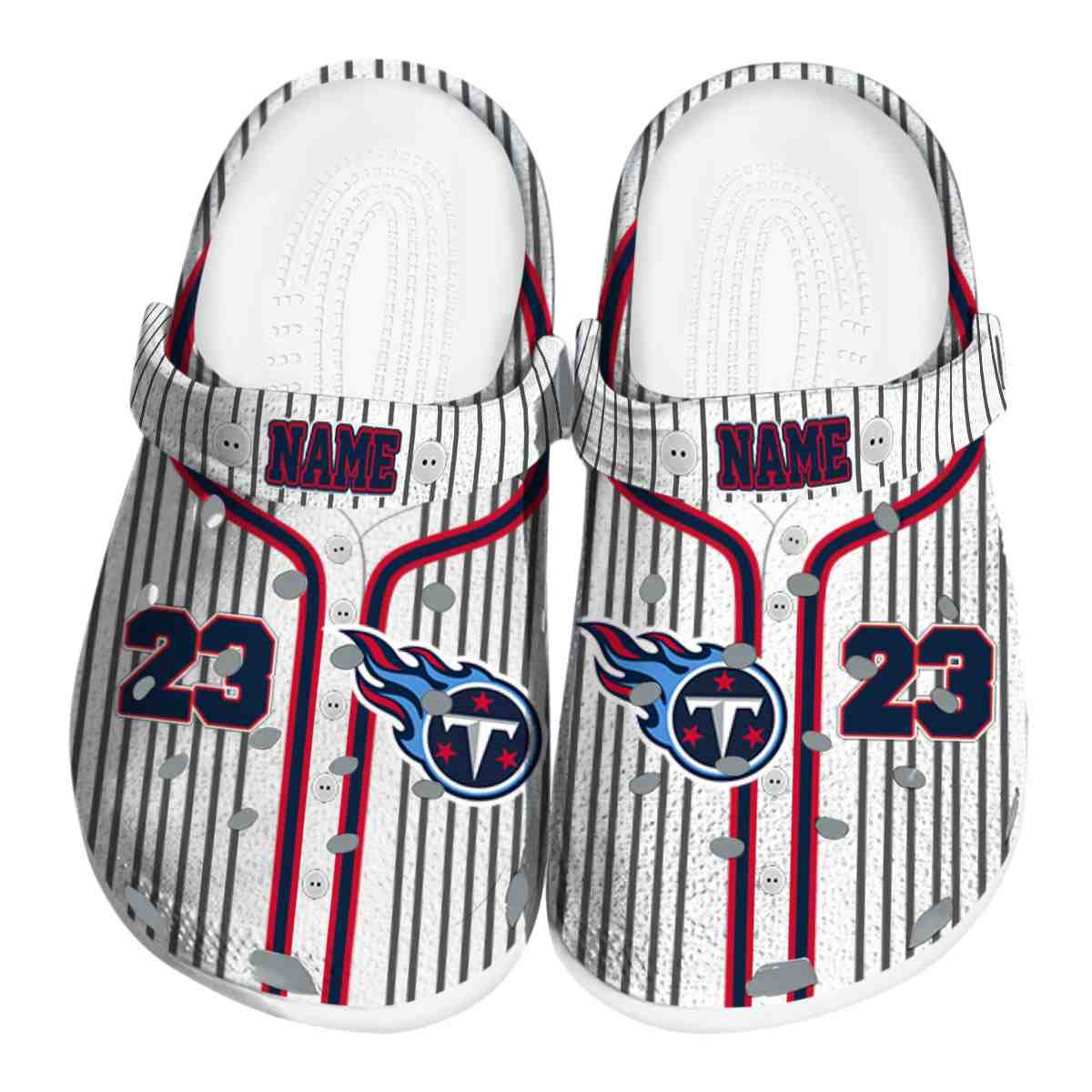  Tennessee Titans NFL Pinstripe Pattern Crocs Clog