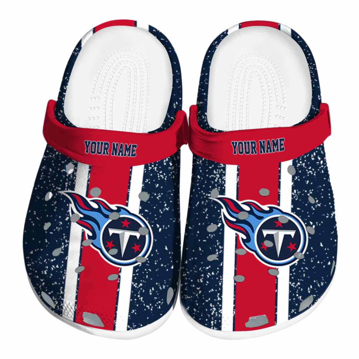  Tennessee Titans NFL Vertical Stripes Crocs Clog
