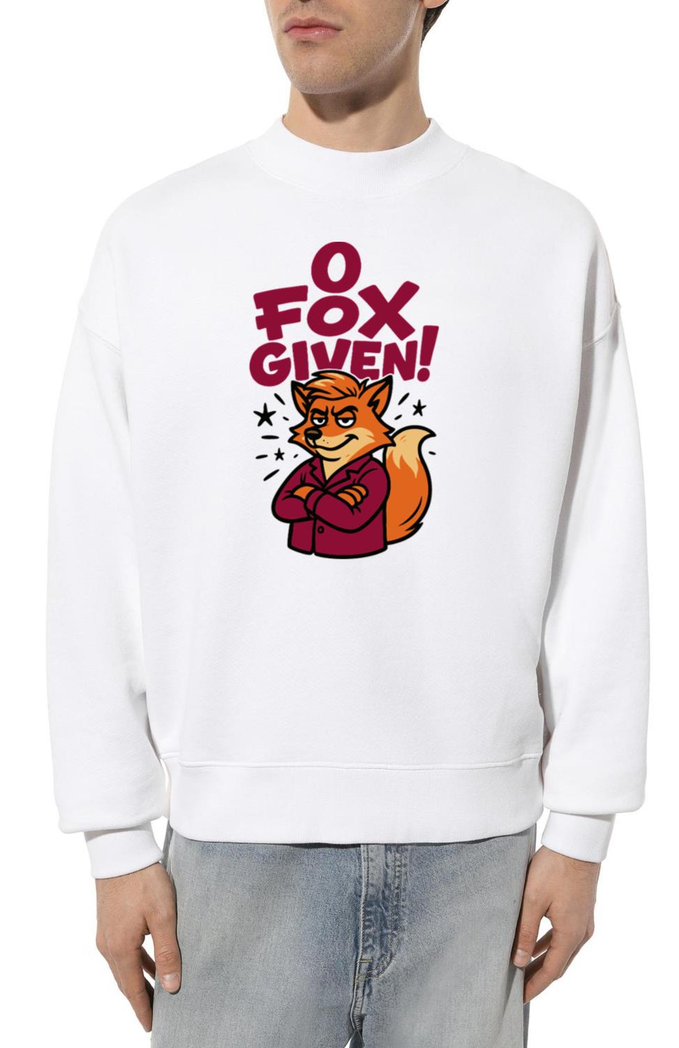 0 FOX GIVEN – Funny Angry Fox Shirt for Sarcastic - Unisex Sweatshirt