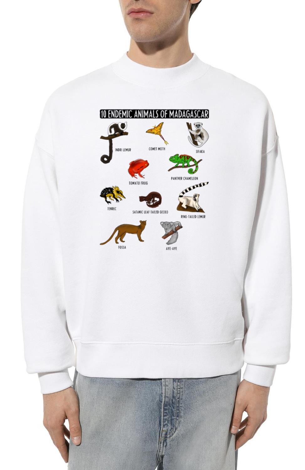 10 Endemic Animals of Madagascar for Animals Lover - Unisex Sweatshirt