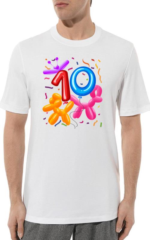 10th Birthday _ Balloon Animals Themed Birthday _ - Unisex Standard T-Shirt