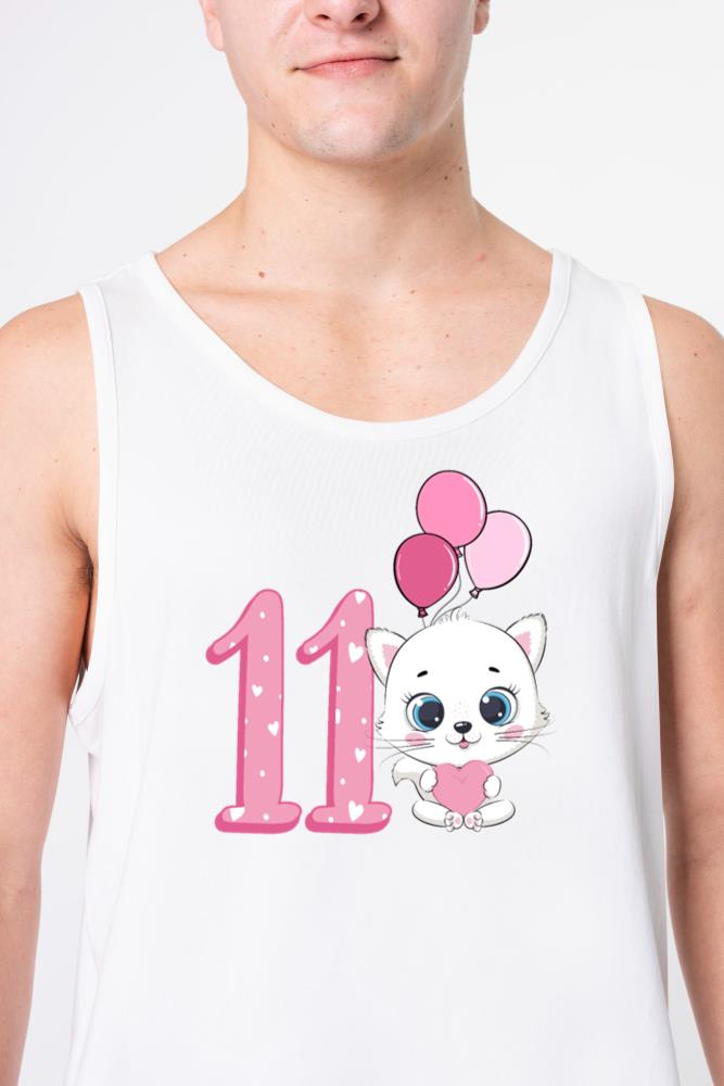 11th Birthday Kitten _ Cat Birthday Shirt _ Cat - Unisex Tank Top