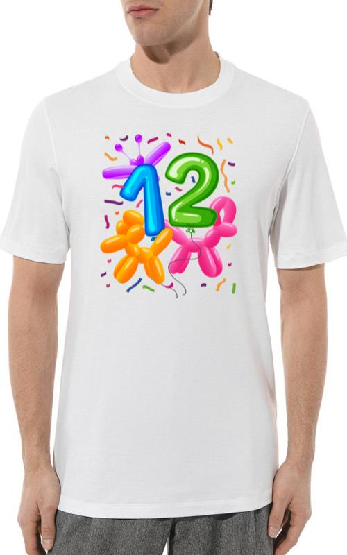 12th Birthday _ Balloon Animals Themed Birthday _ - Unisex Standard T-Shirt