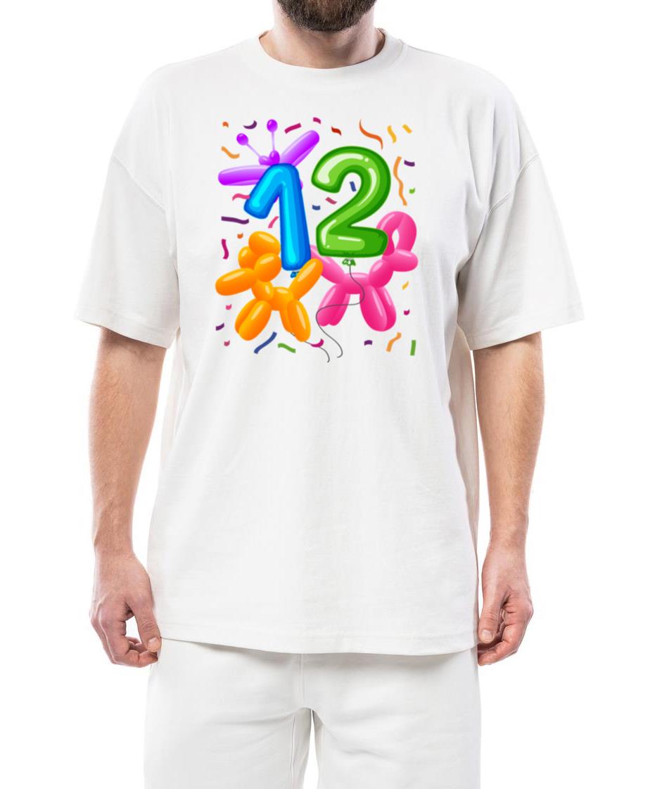 12th Birthday _ Balloon Animals Themed Birthday _ - Unisex Standard T-Shirt