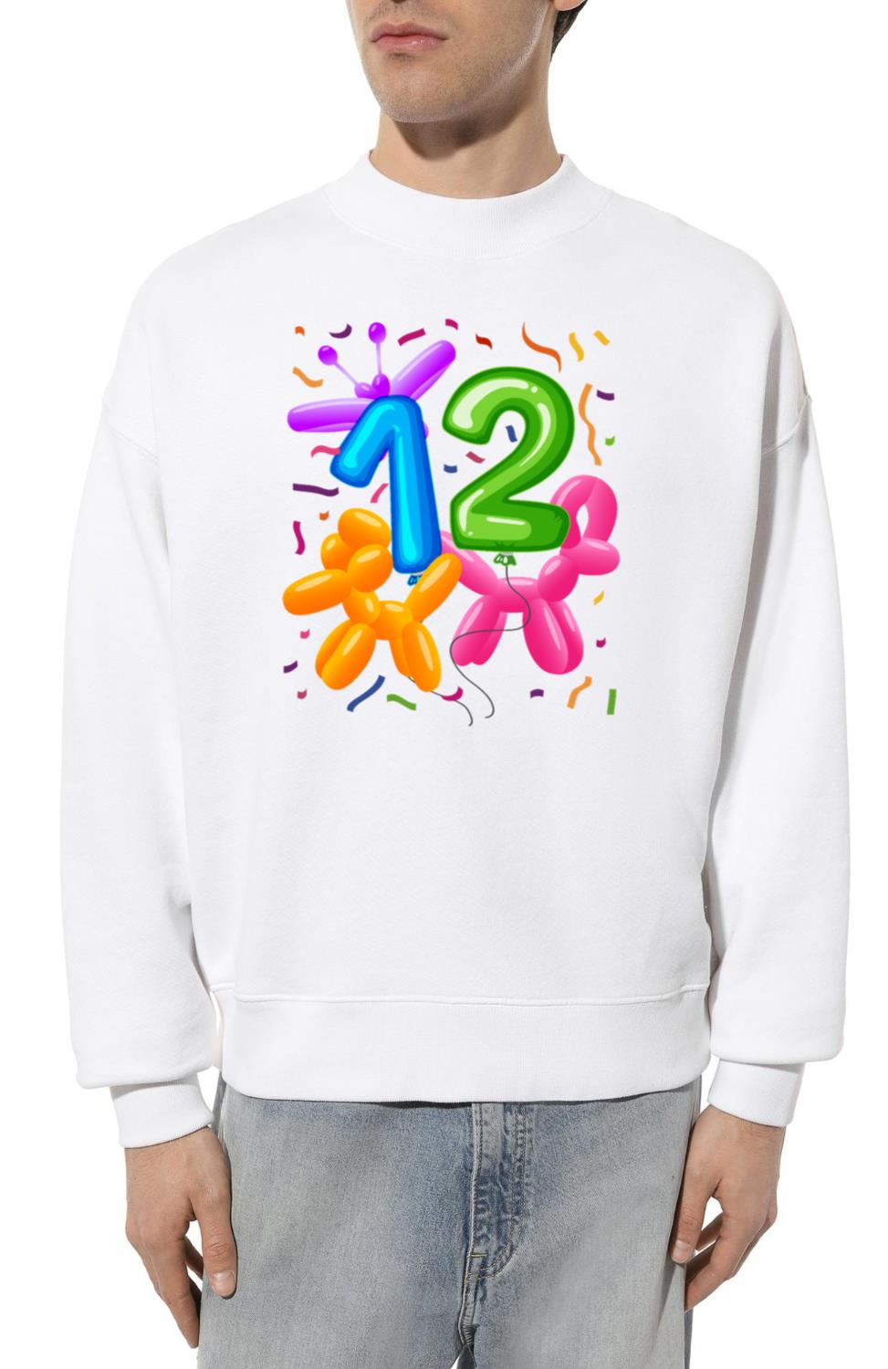 12th Birthday _ Balloon Animals Themed Birthday _ - Unisex Sweatshirt
