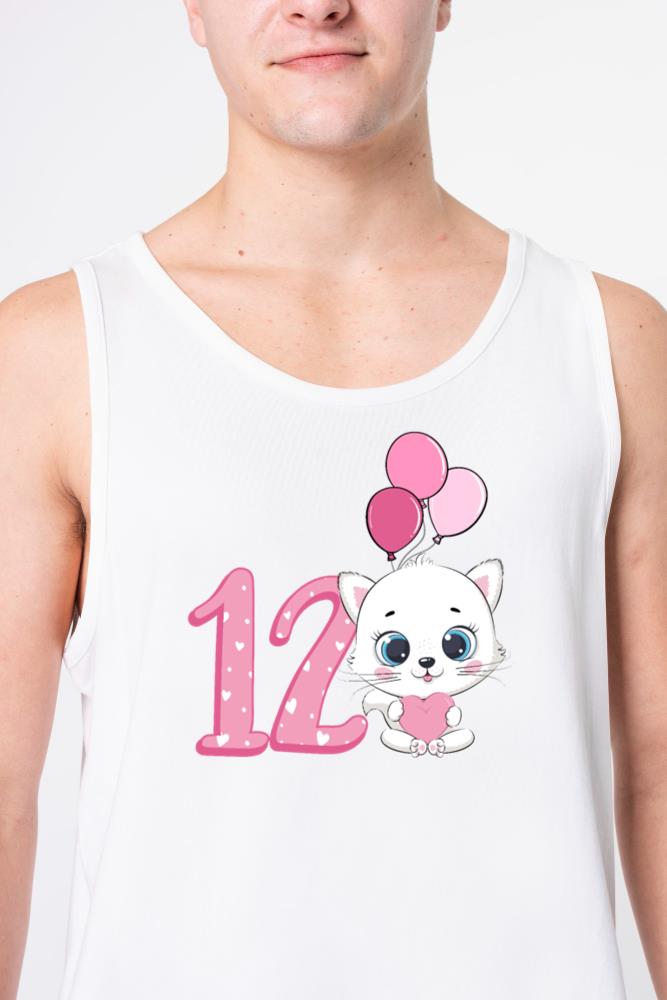 12th Birthday Kitten _ Cat Birthday Shirt _ Cat - Unisex Tank Top