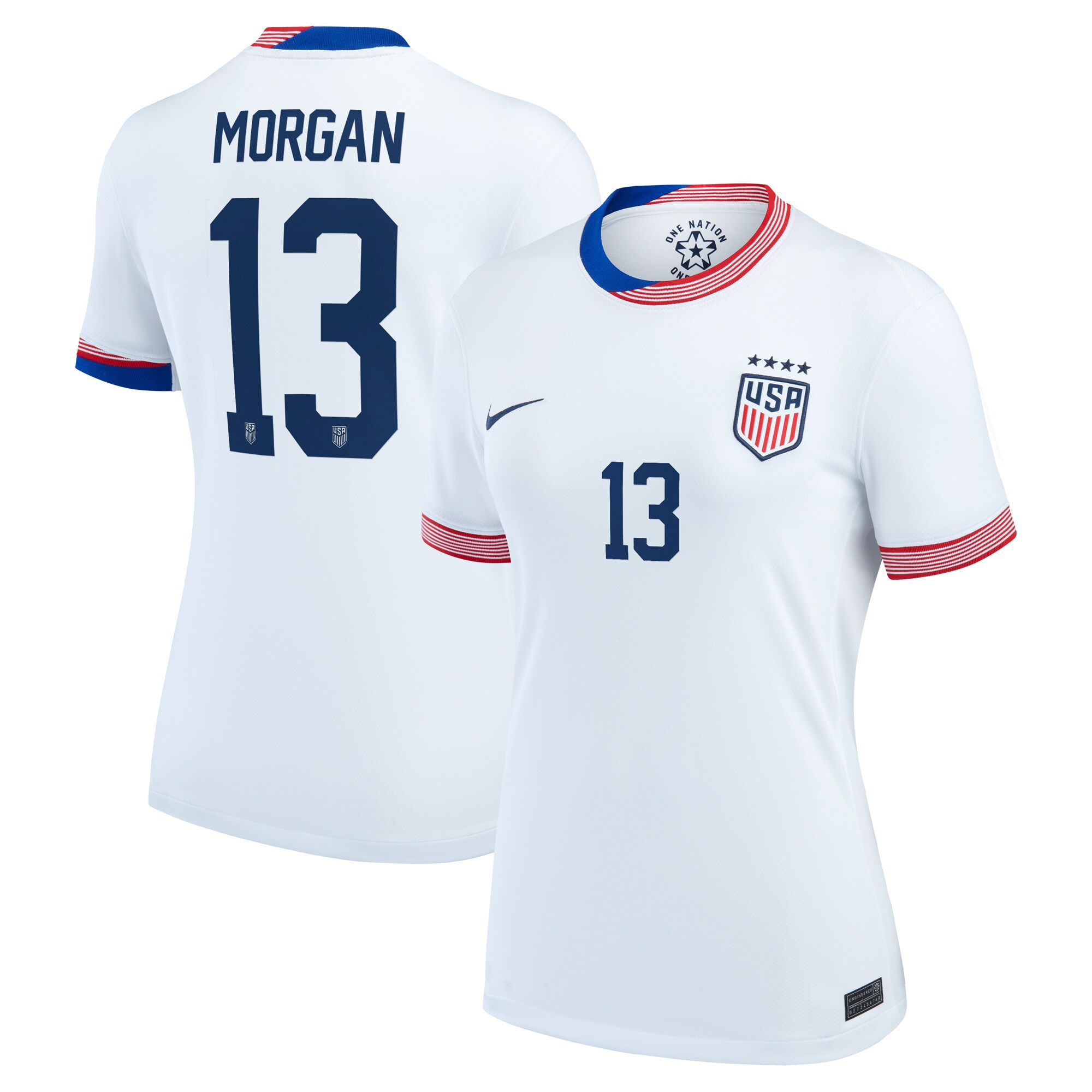 Alex Morgan USWNT Women’s 2024 Home Stadium Player Jersey White