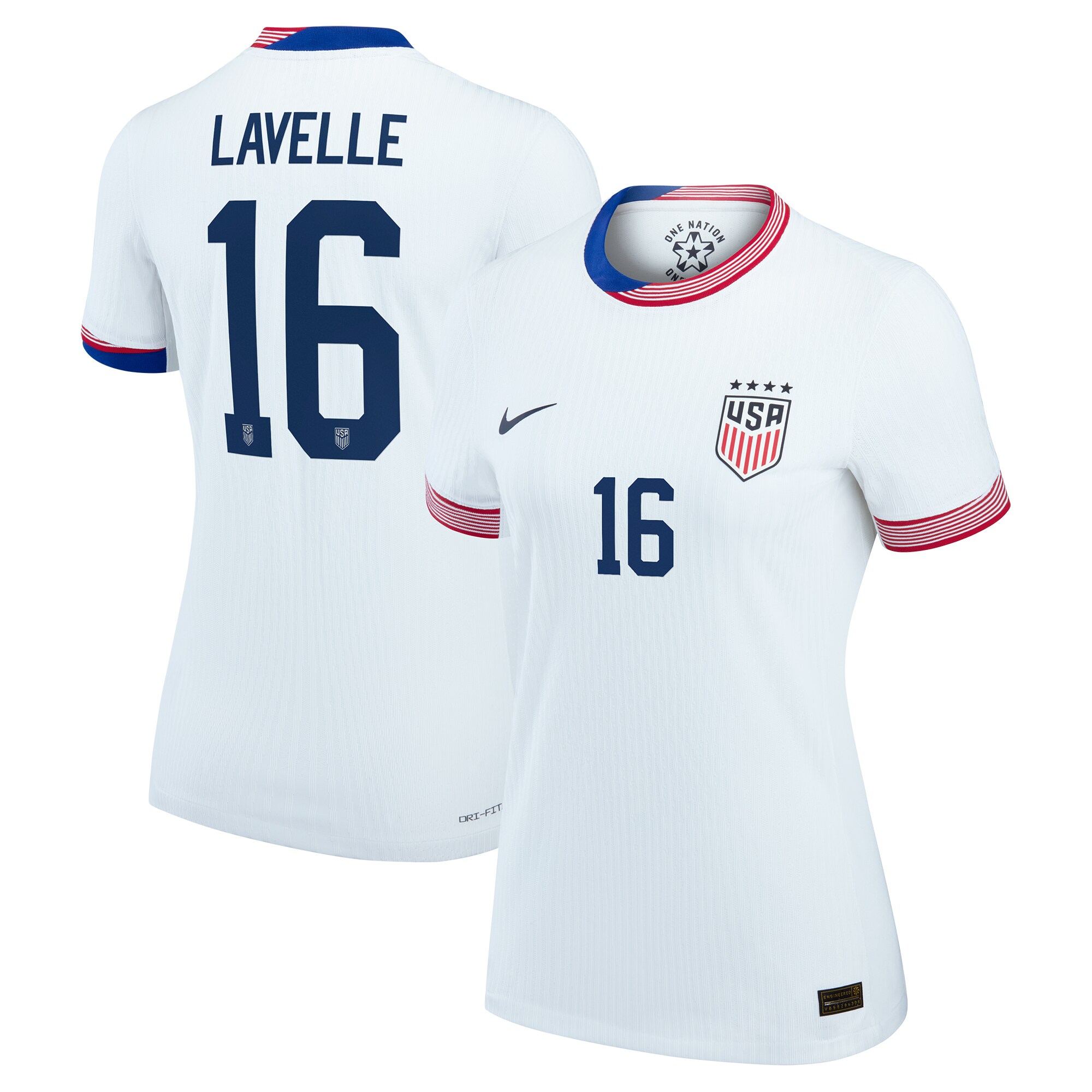 Rose Lavelle USWNT Women’s 2024 Home Match Player Jersey White