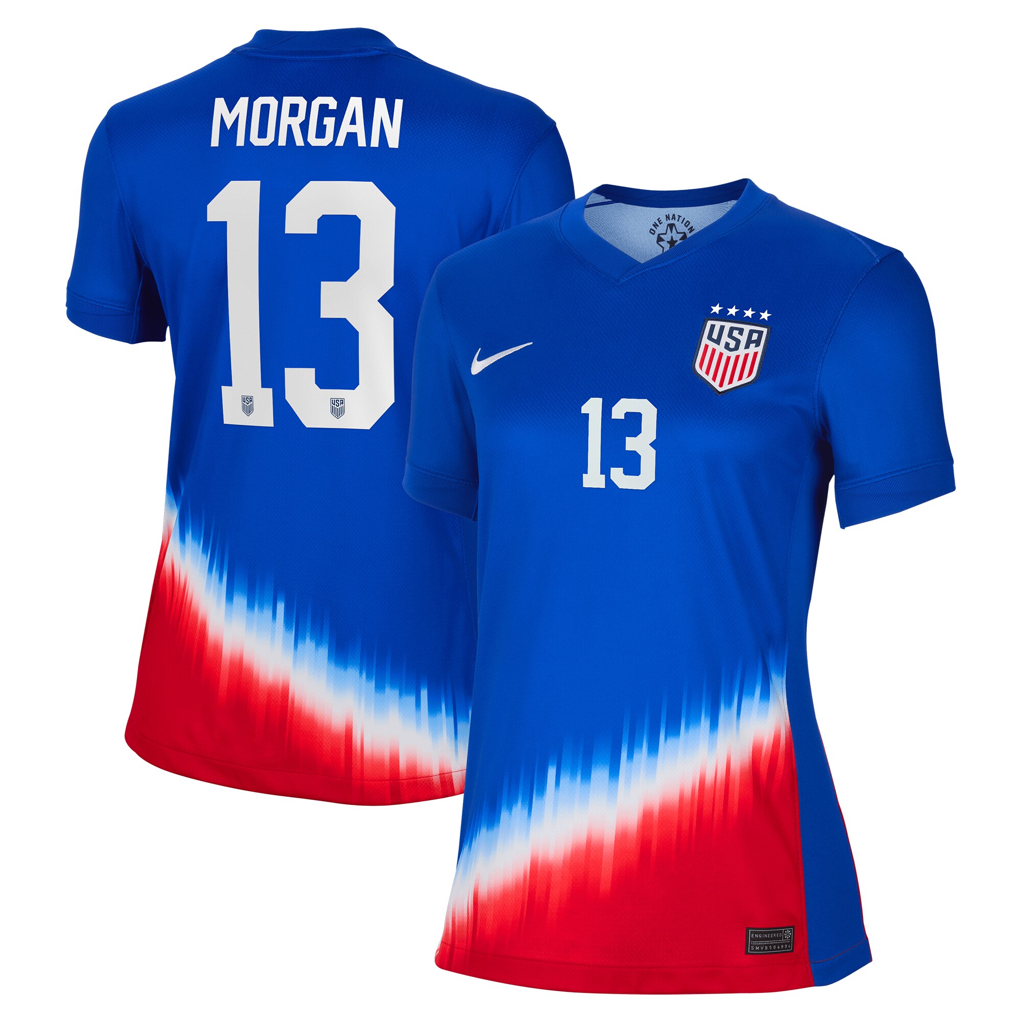 Alex Morgan USWNT Women’s 2024 Away Stadium Player Jersey Royal