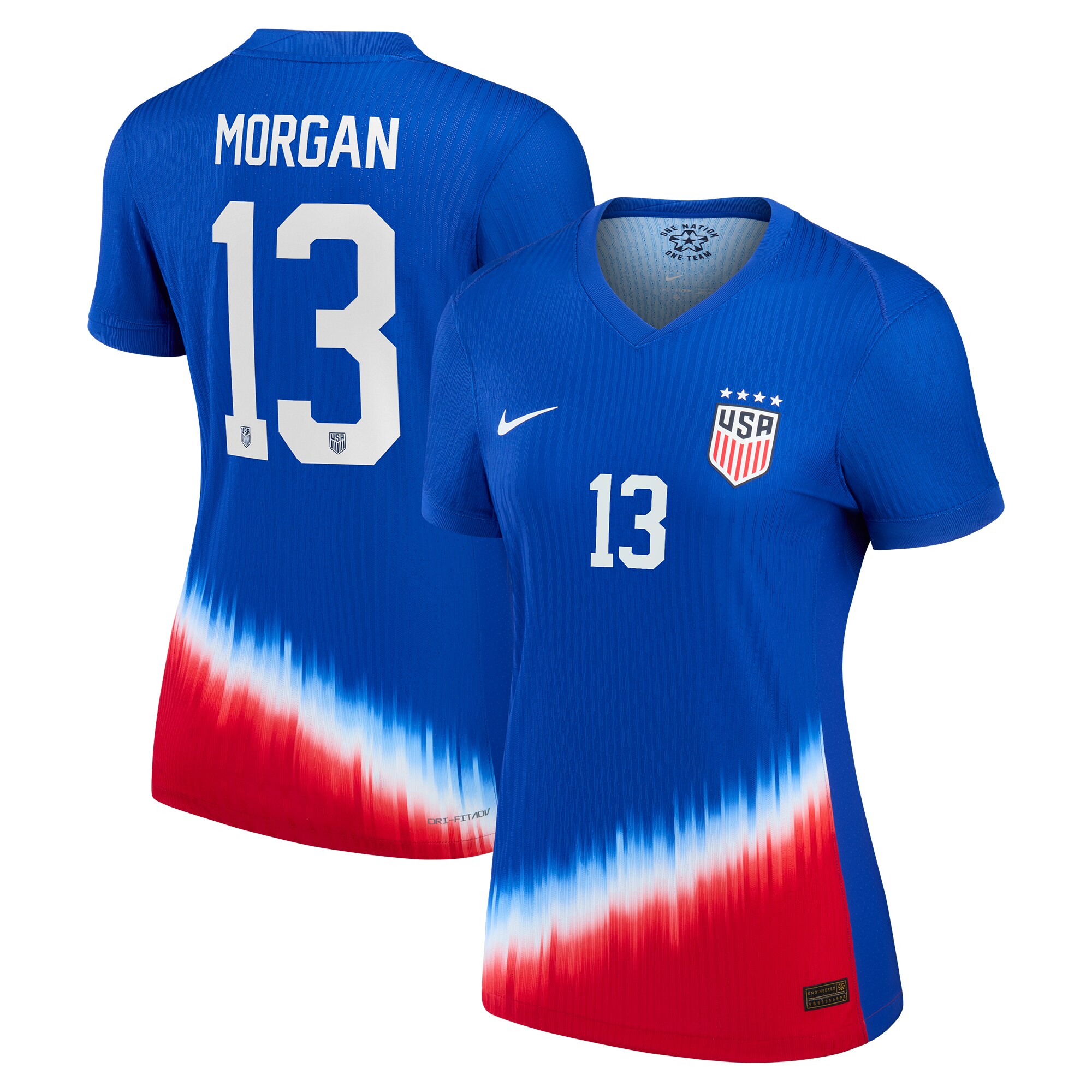 Alex Morgan USWNT Women’s 2024 Away Match Player Jersey Royal