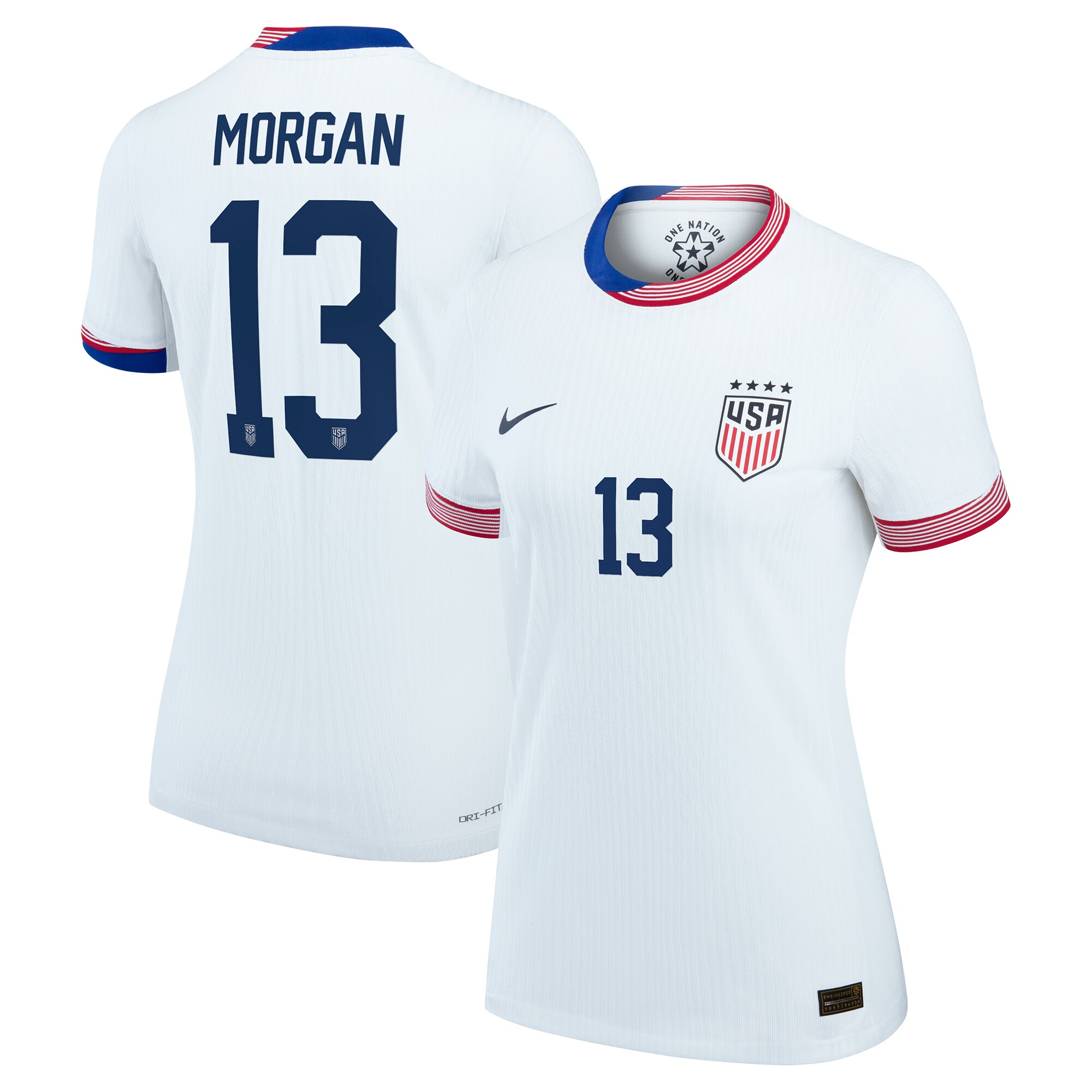 Alex Morgan USWNT Women’s 2024 Home Match Player Jersey White