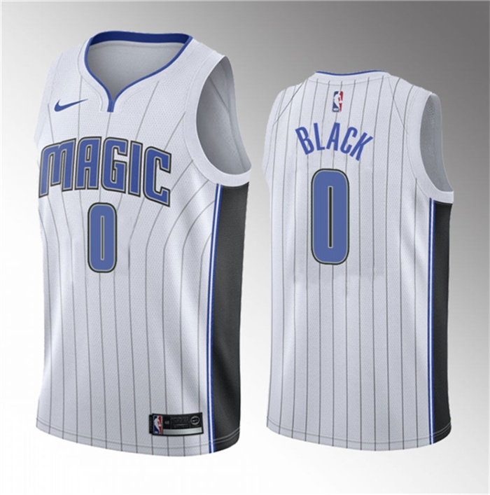 Men Orlando Magic 0 Anthony Black White 2023 Draft Association Edition Stitched Basketball
