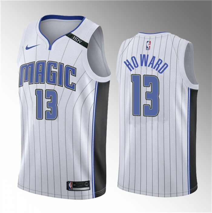Men Orlando Magic 13 Jett Howard White 2023 Draft Association Edition Stitched Basketball