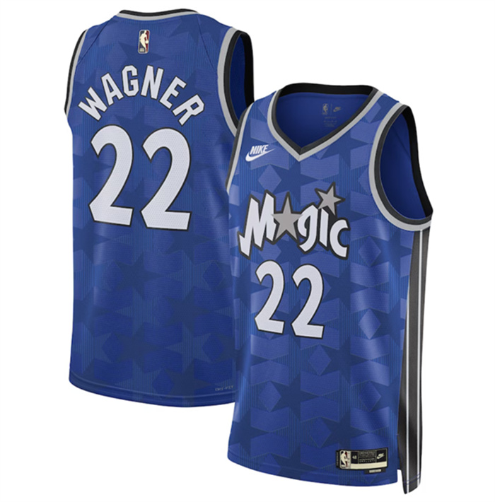 Men Orlando Magic 22 Franz Wagner Blue 2023 24 Classic Edition Stitched Basketball