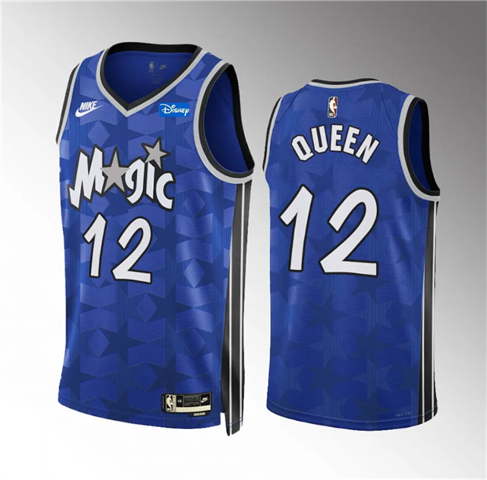 Men Orlando Magic 12 Trevelin Queen Blue 2023 24 Classic Edition Stitched Basketball