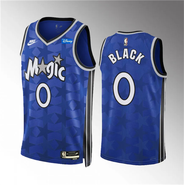 Men Orlando Magic 0 Anthony Black Blue 2023 24 Classic Edition Stitched Basketball