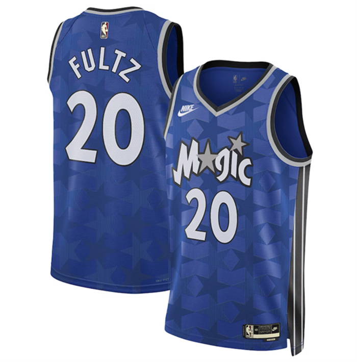 Men Orlando Magic 20 Markelle Fultz Blue 2023 24 Classic Edition Stitched Basketball