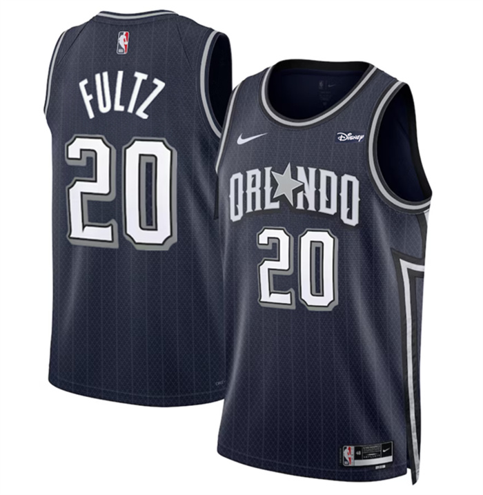 Men Orlando Magic 20 Markelle Fultz Navy 2023 24 City Edition Stitched Basketball