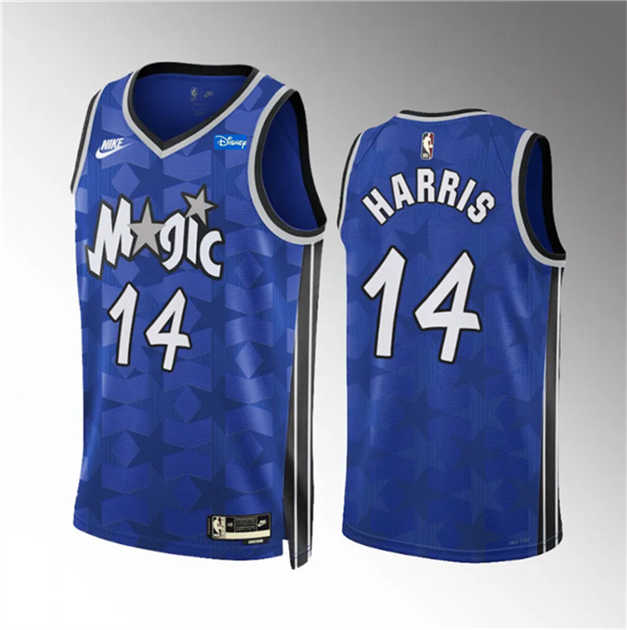 Men Orlando Magic 14 Gary Harris Blue 2023 24 Classic Edition Stitched Basketball
