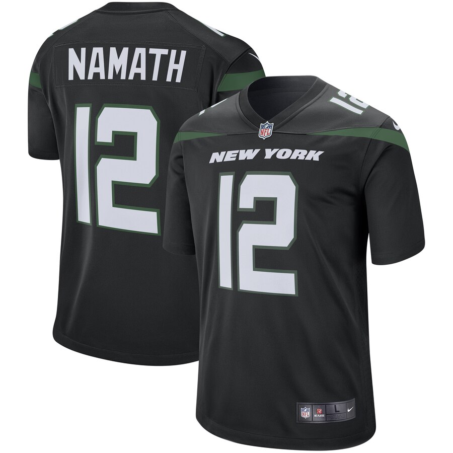 Joe Namath New York Jets Nike Retired Player Game Jersey – Stealth Black