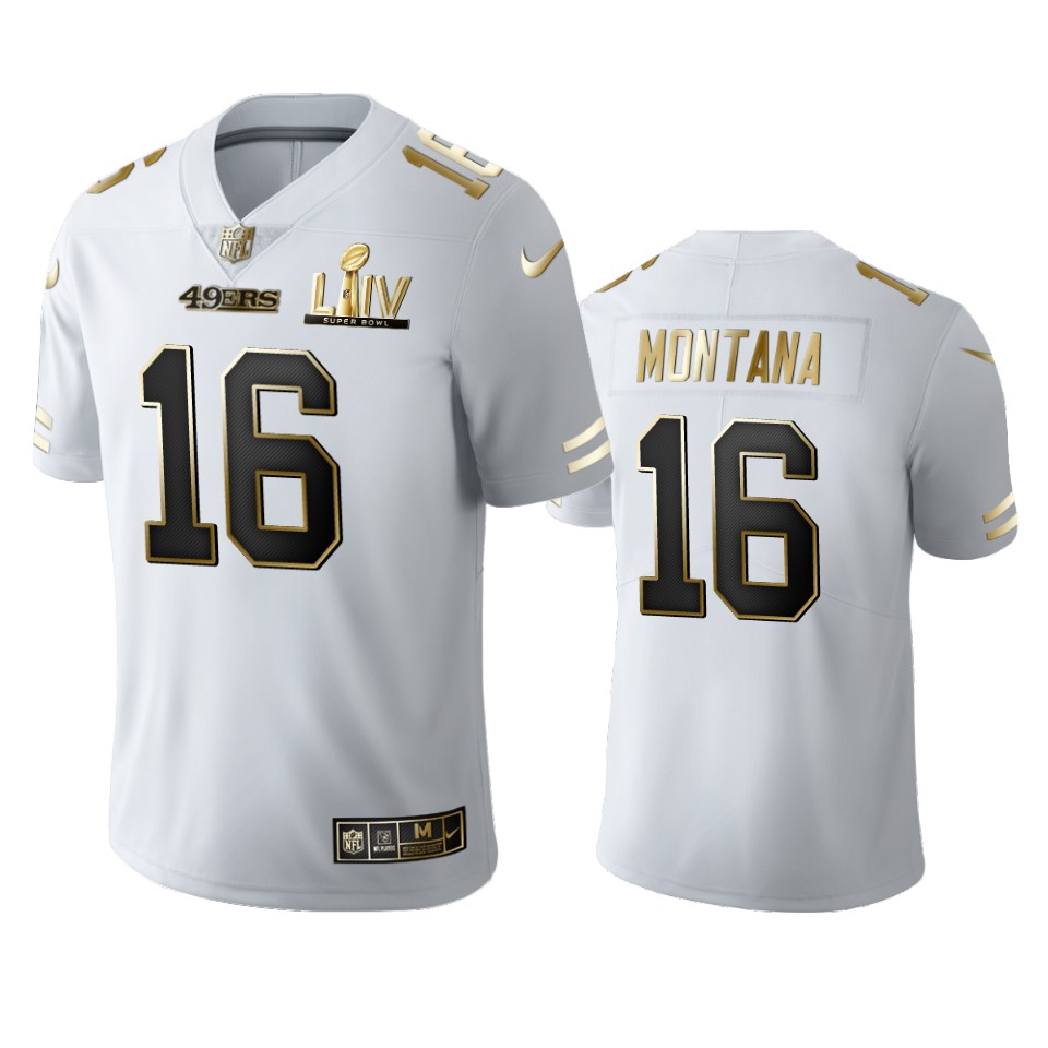 Joe Montana  White Super Bowl LIV Golden Edition Jersey