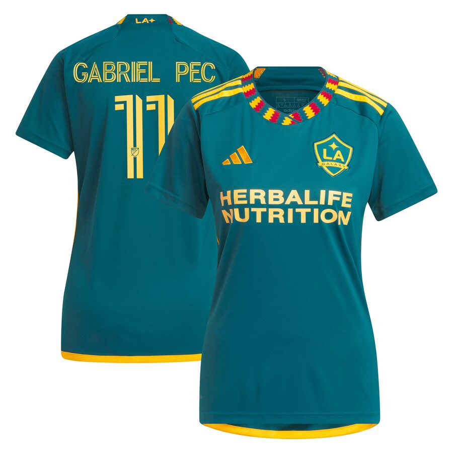 Gabriel Pec LA Galaxy Women’s 2024 LA Kit Player Jersey – Green