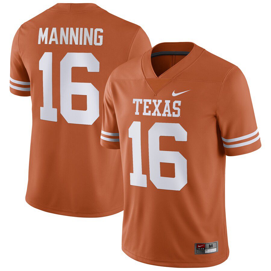 Arch Manning Texas Longhorns NIL Football Jersey – Texas Orange