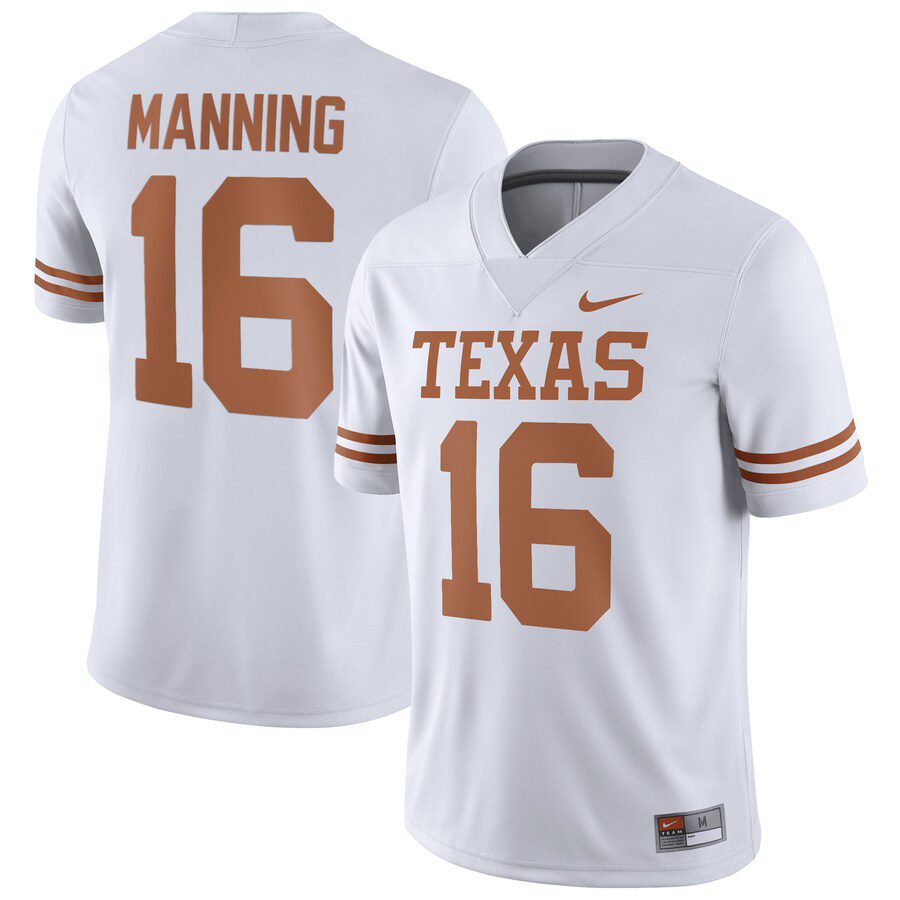 Arch Manning Texas Longhorns NIL Football Jersey – White