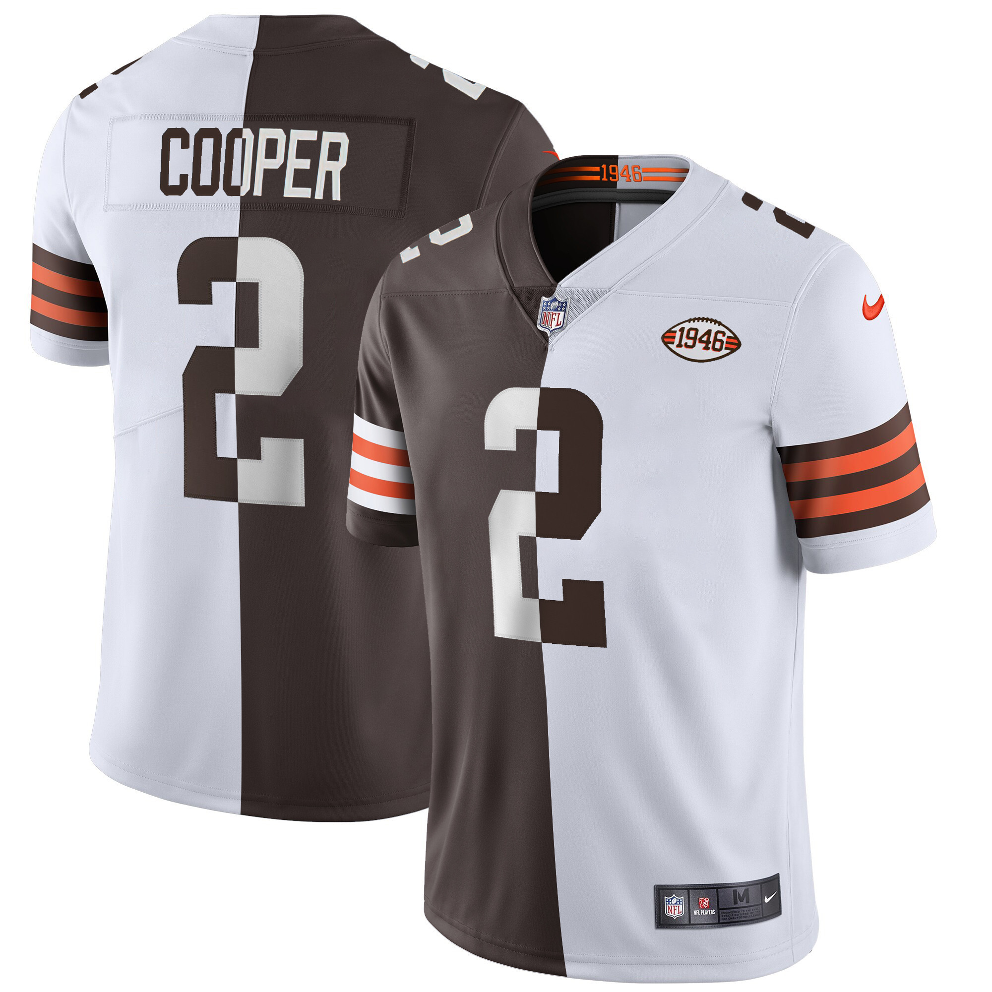 NFL Amari Cooper Men’s Cleveland Browns Gold & Split Vapor Limited Jersey