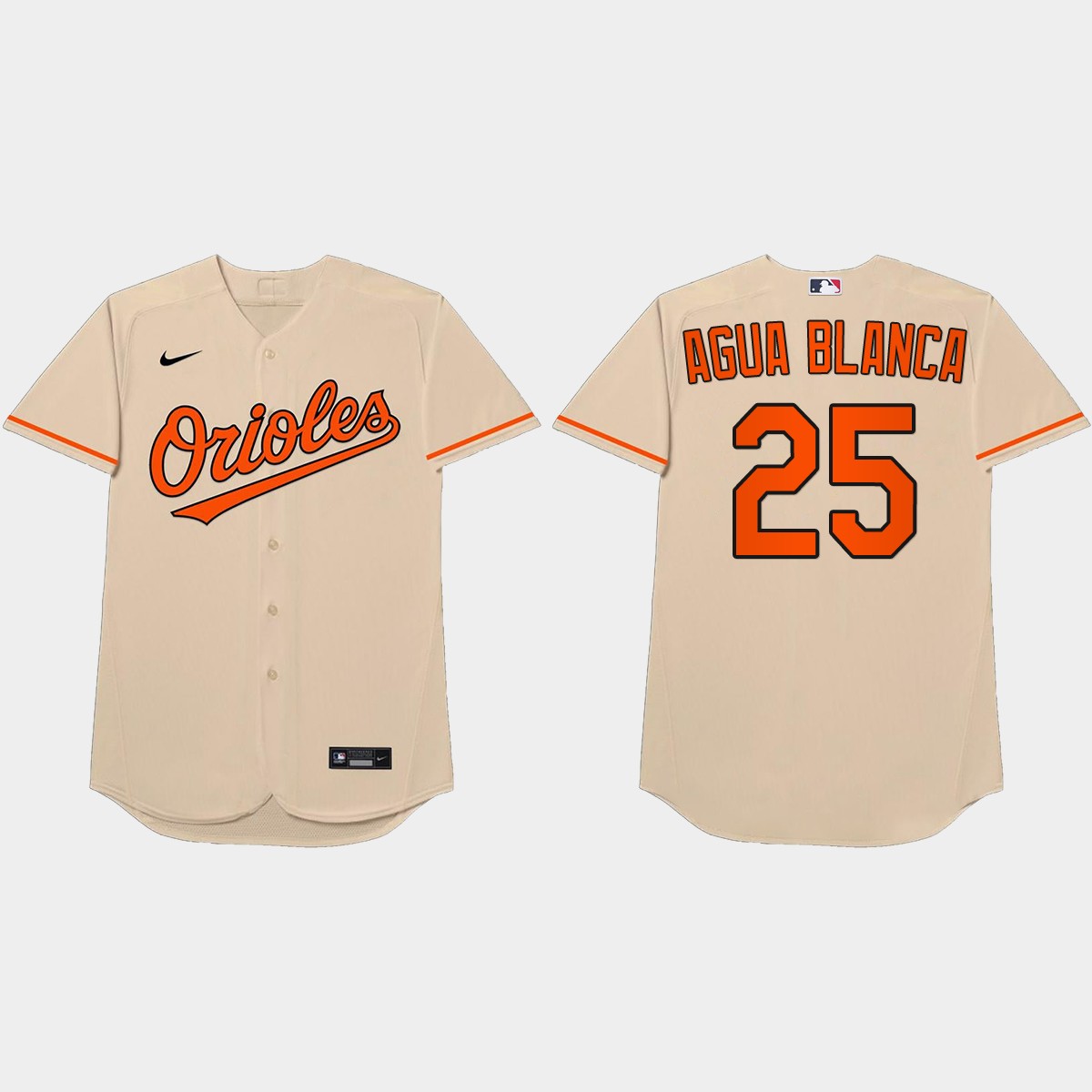 MLB Anthony Santander Nickname Orioles 2021 Players’ Weekend Agua Blanca Jersey – Cream
