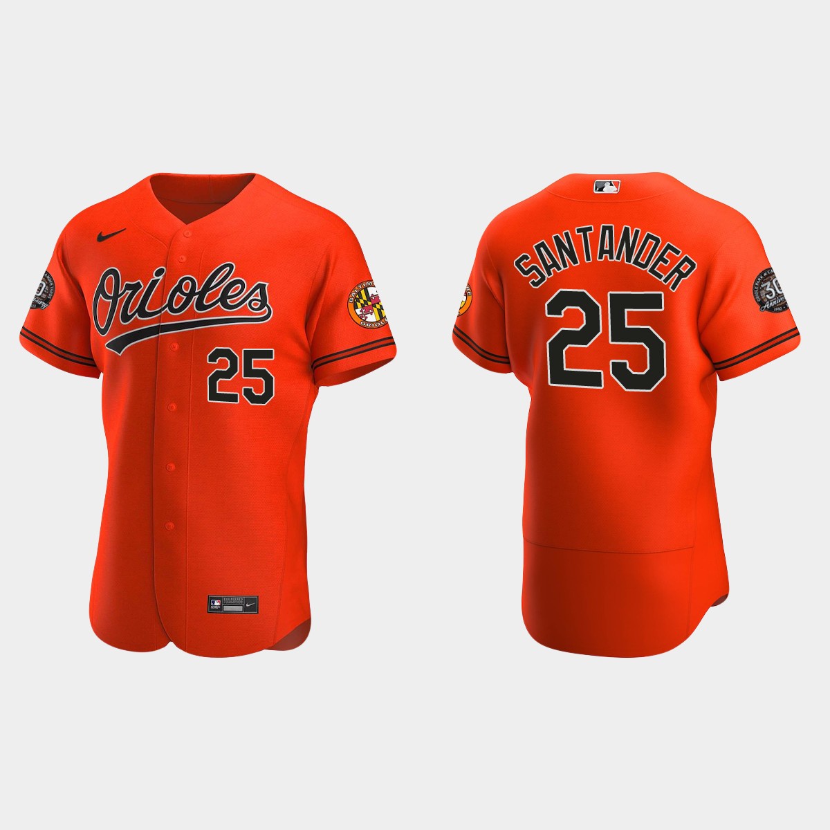 MLB Anthony Santander Baltimore Orioles 30th Anniversary Jersey – Orange
