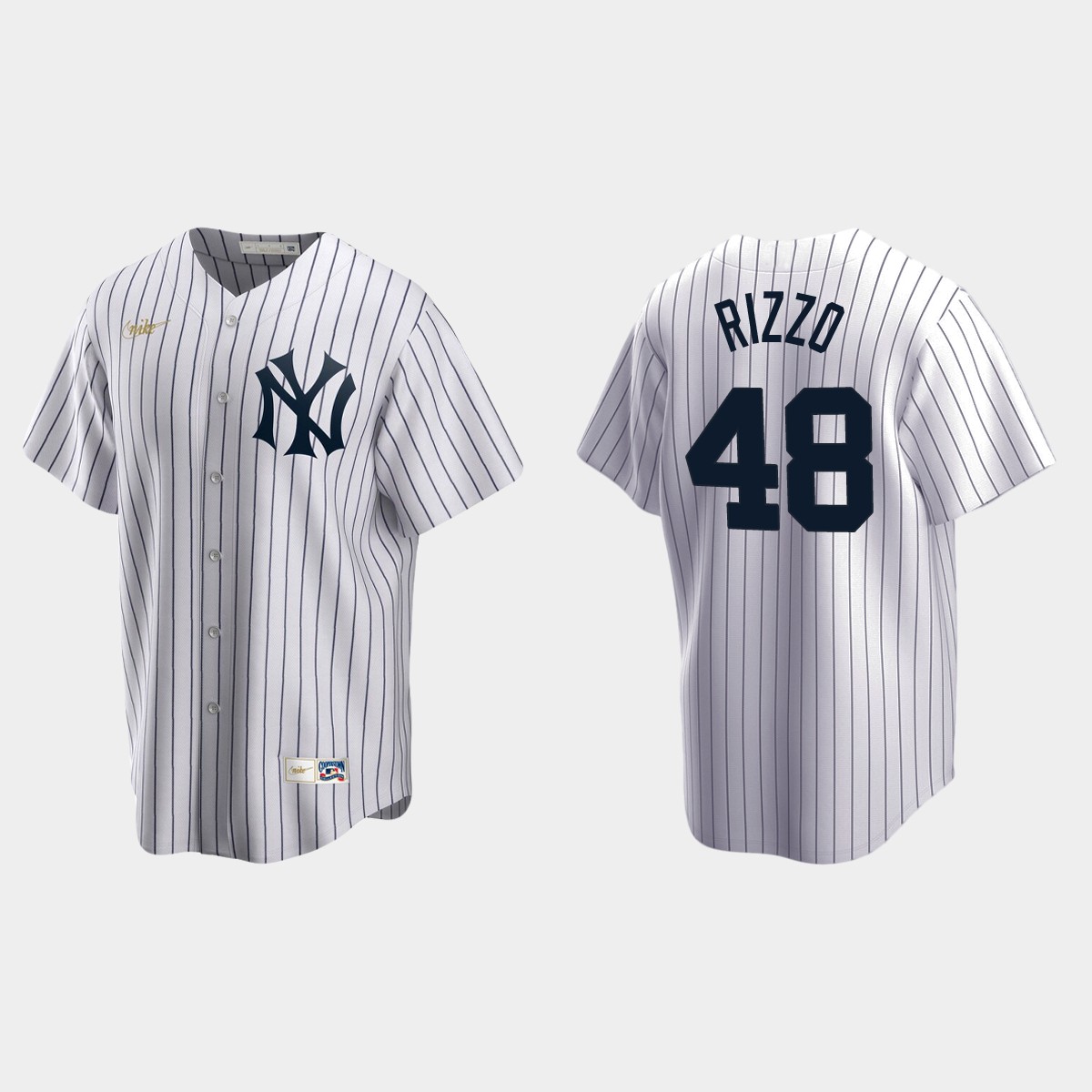 MLB Anthony Rizzo New York Yankees Cooperstown Collection Home Jersey – White
