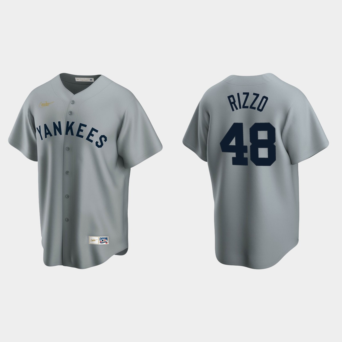 MLB Anthony Rizzo New York Yankees Cooperstown Collection Road Jersey – Gray