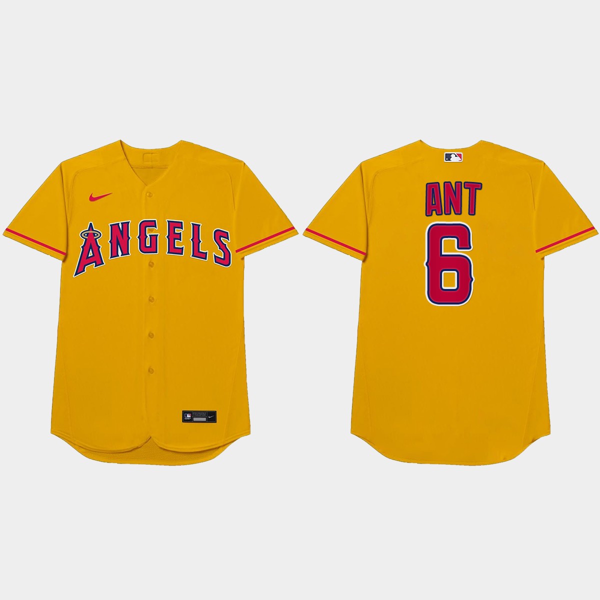 MLB Anthony Rendon Nickname Angels 2021 Players’ Weekend Ant Jersey – Gold
