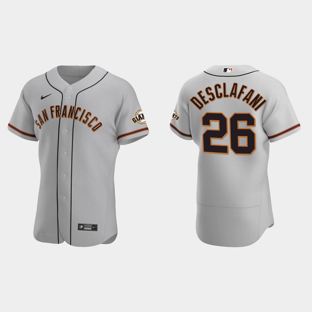 MLB Anthony DeSclafani #26 San Francisco Giants Road Jersey – Gray