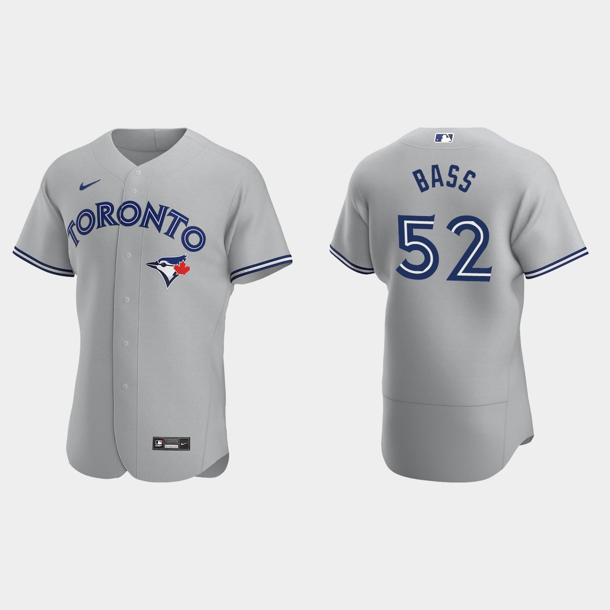MLB Anthony Bass Toronto Blue Jays Road Jersey – Gray