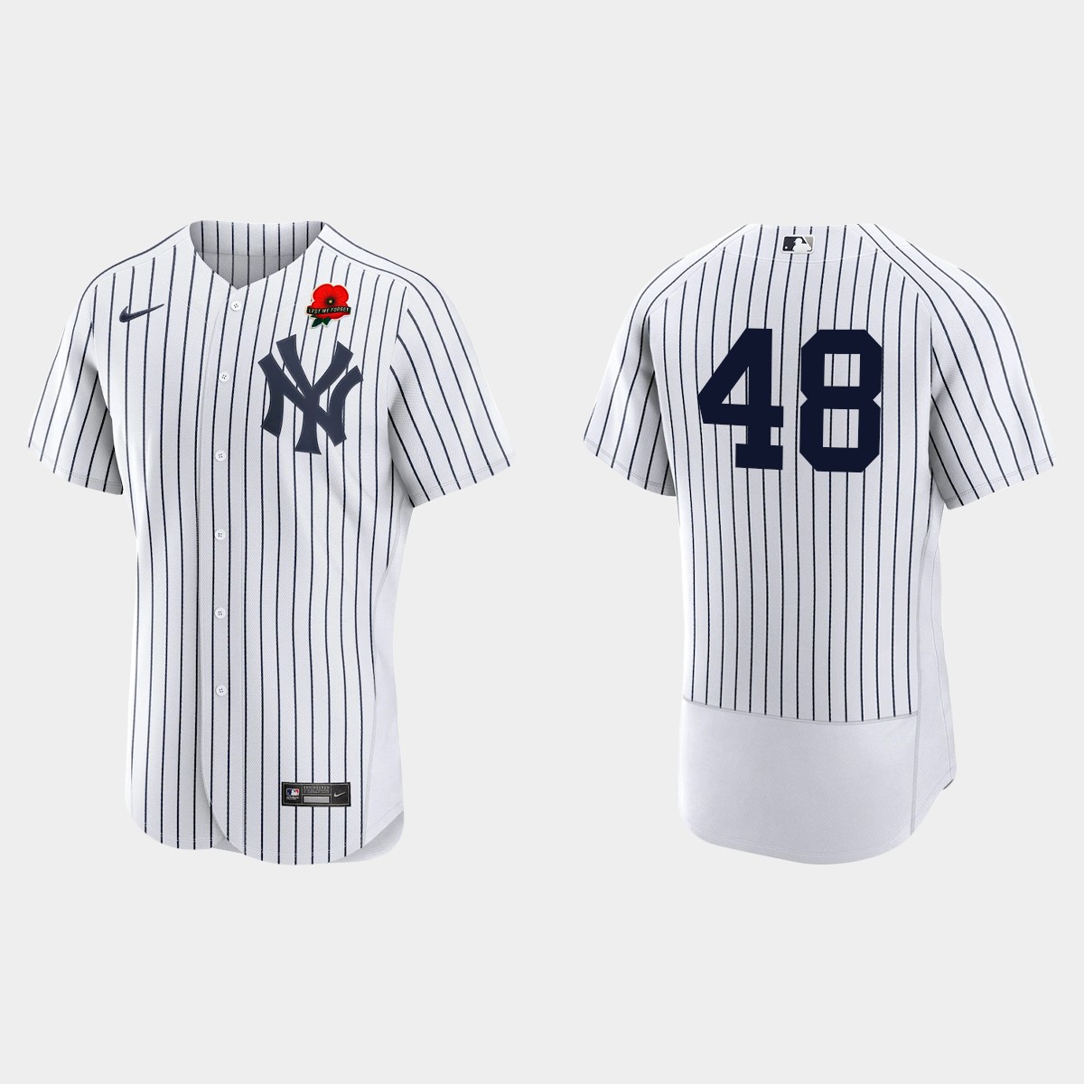 MLB Anthony Rizzo New York Yankees 2022 Memorial Day Poppy Patch Jersey – White