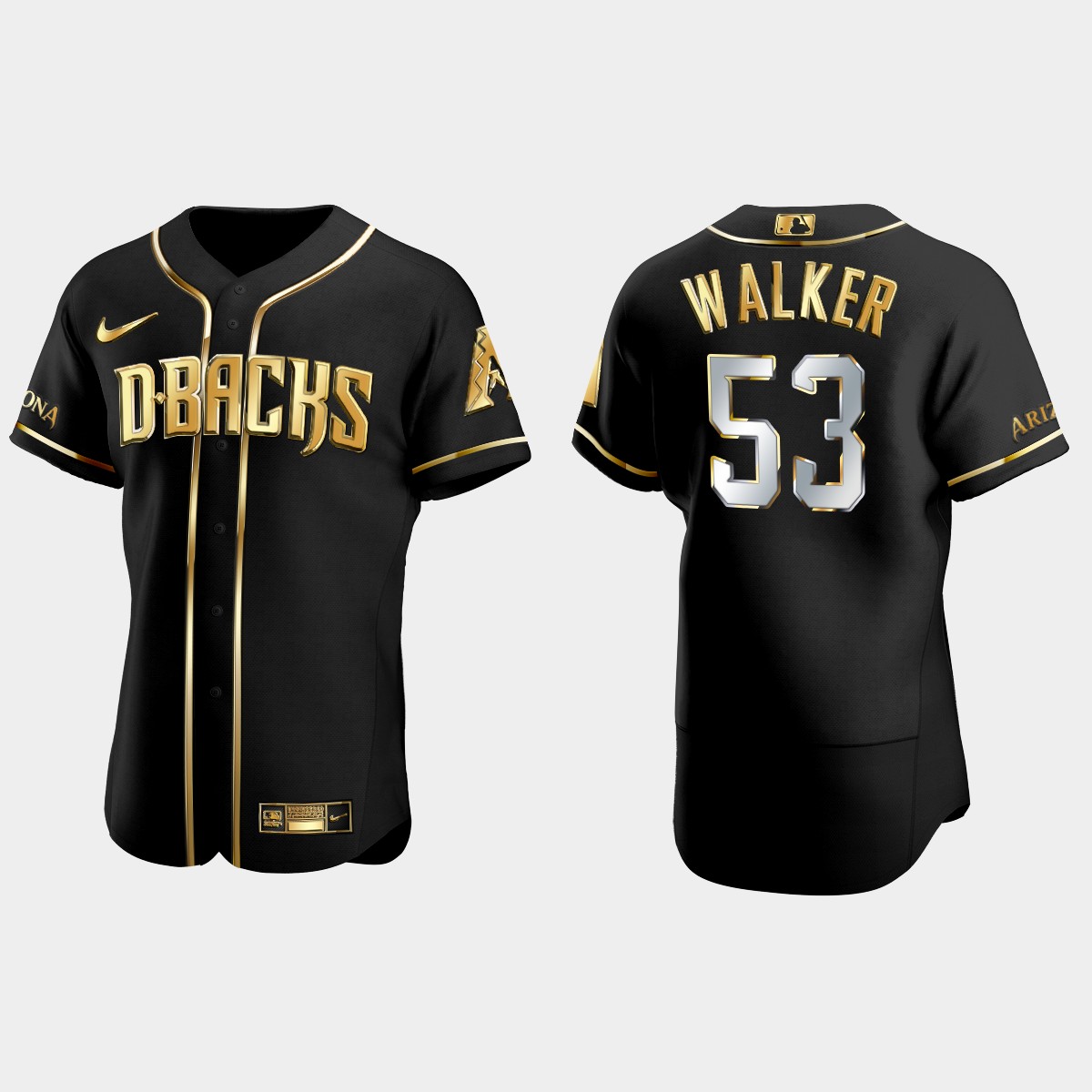 MLB Arizona Diamondbacks #53 Christian Walker Gold Edition Jersey – Black
