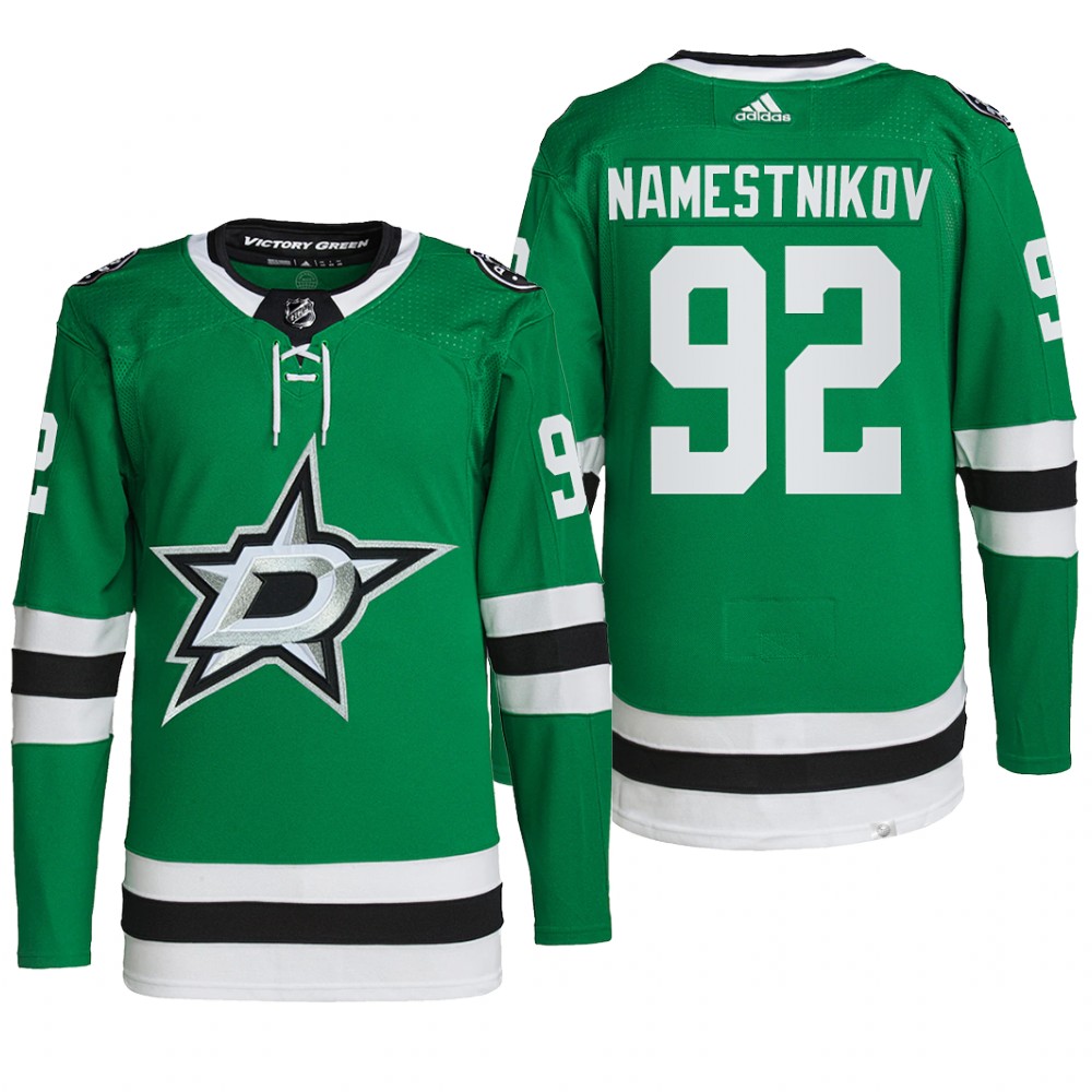 NHL Dallas Stars 2022 Home Jersey Vladislav Namestnikov Green #92 Primegreen Pro Uniform